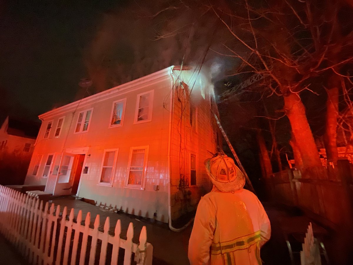 Boston Fire Dept.:At approximately 1:00 Companies working a  55 Cedar St. Mattapan. Fire on the 2nd and 3rd floor.The Fire has extended across to 57 Cedar st.  a 2nd alarm has been ordered