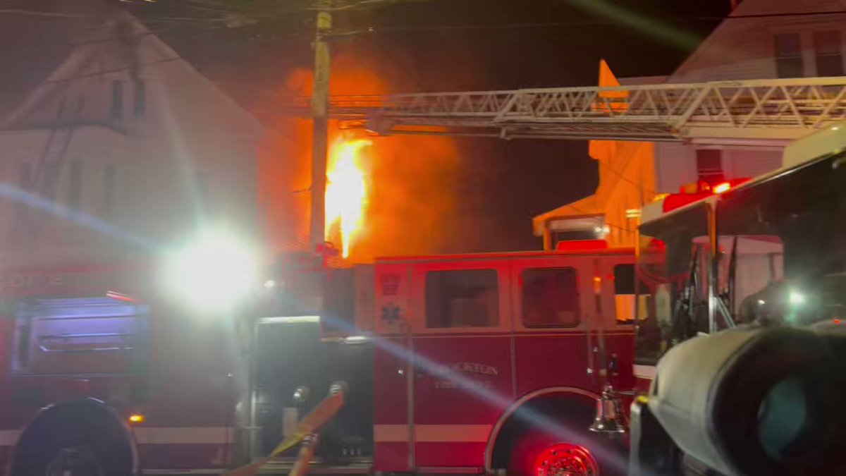 Brockton. Multi alarm fire on Montello Street.  to Boston 25