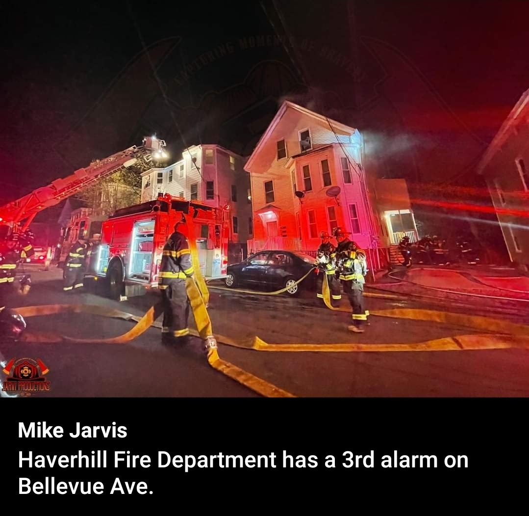Haverhill, Massachusetts - Third Alarm Fire - 49 Bellevue Avenue - Mutual Aid requested to the scene