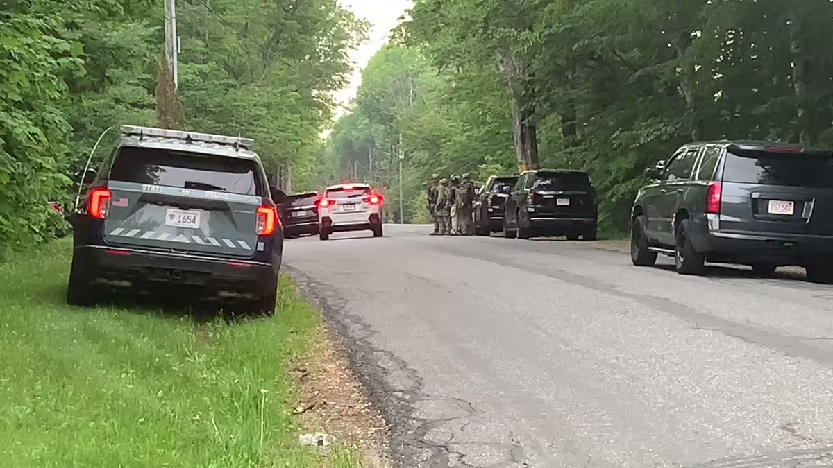 Special Tactical Operations Team (STOP) of the Massachusetts State Police is currently searching a wooded area on Chapel Road searching for a man who allegedly stabbed his ex-girlfriend in Adams earlier today