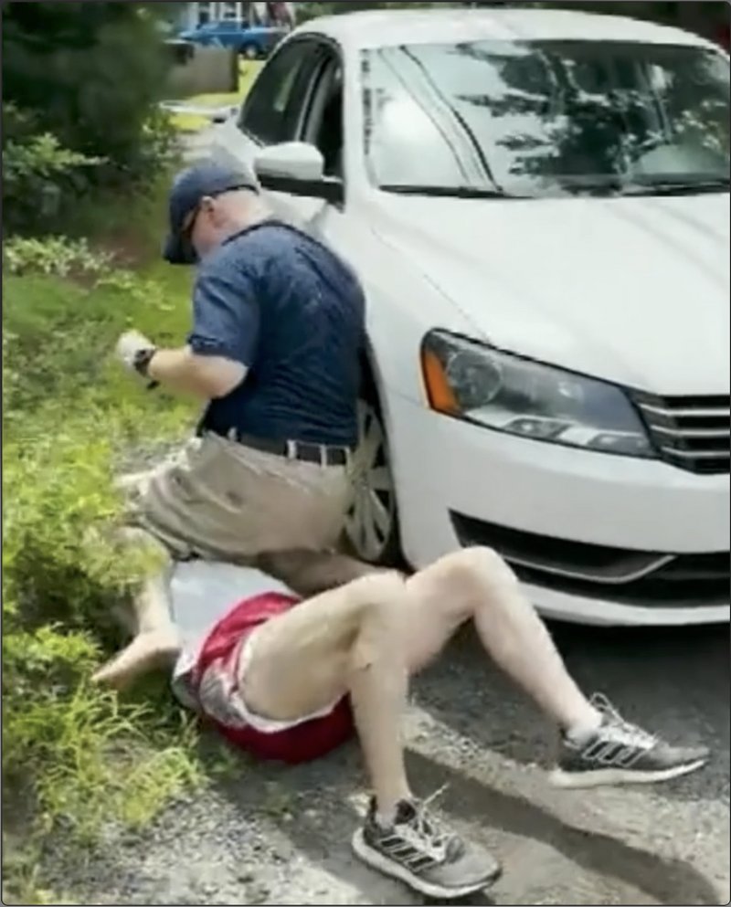 PEMBROKE, MA - Hull Police Sergeant Scott Saunders, a respected 18-year veteran of the police force, has been placed on leave from his duties after being charged with assaulting his 72-year-old neighbor in an incident caught on camera near their homesnn