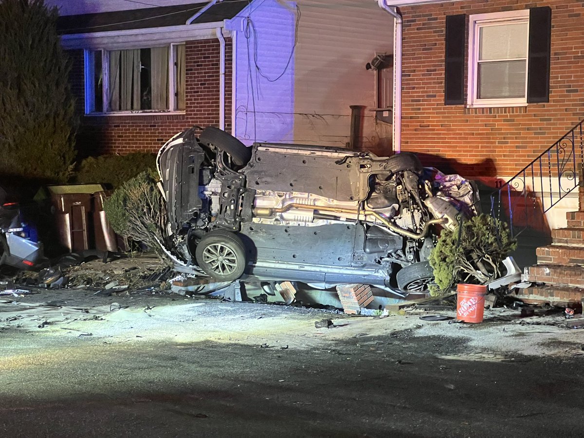 Multi car crash in Revere. 3 people transported to a local hospital. One car crashed into multiple others. All three people involved were in the same car. Unknown on severity of injuries. Also, some damage to this house