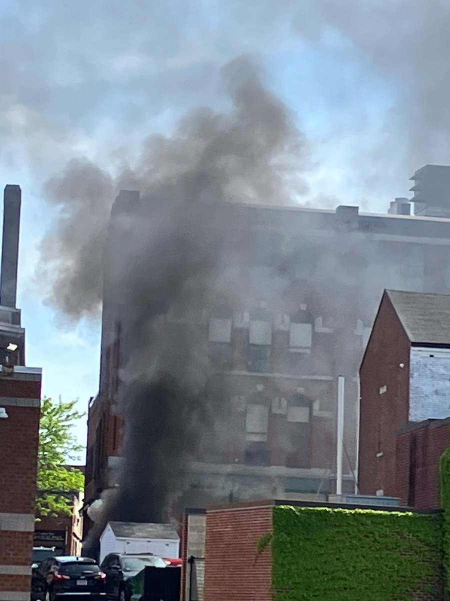 Avoid Warren Street area in Downtown Lowell for the time being due to a fire. @LowellPD have street blocked off