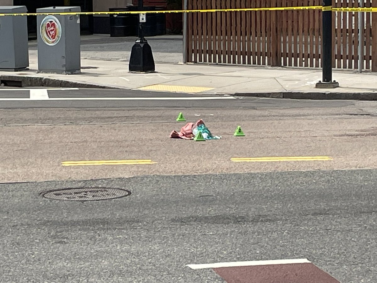 Officer hospitalized with  serious, non-life threatening injuries after being stuck by truck on N Washington &amp; Thatcher in North End. Police say officer was on paid detail helping construction vehicle cross street 