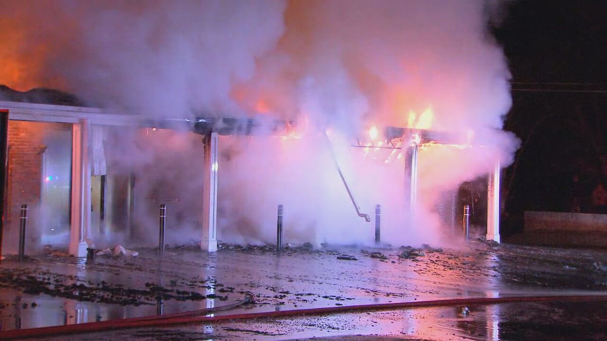 Several businesses were damaged as a fire tore through a shopping plaza in south Lynnfield on Tuesday night