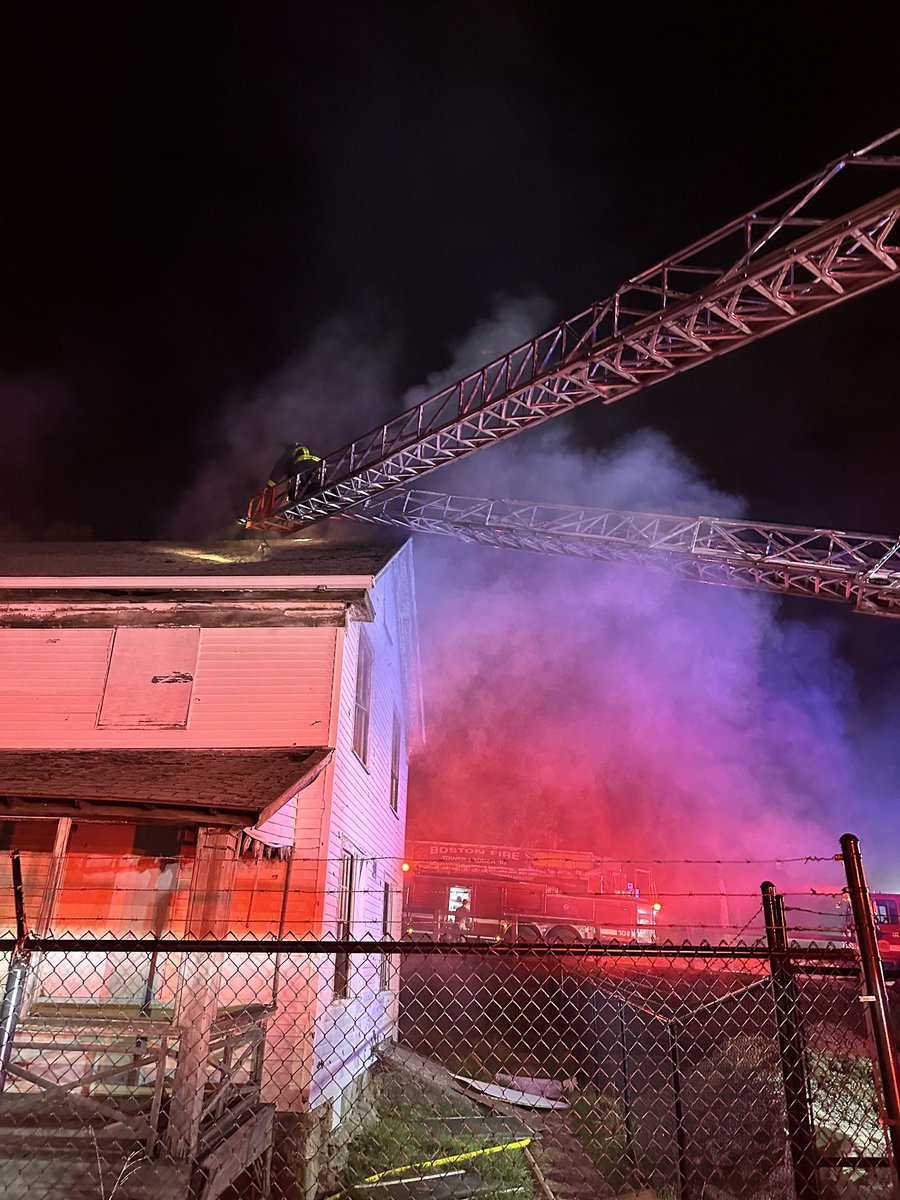 Companies were able to quickly extinguish a fire in a large boarded up building at 207 River st. Mattapan. No injuries to report the BFD-FIU is on scene to determine the cause