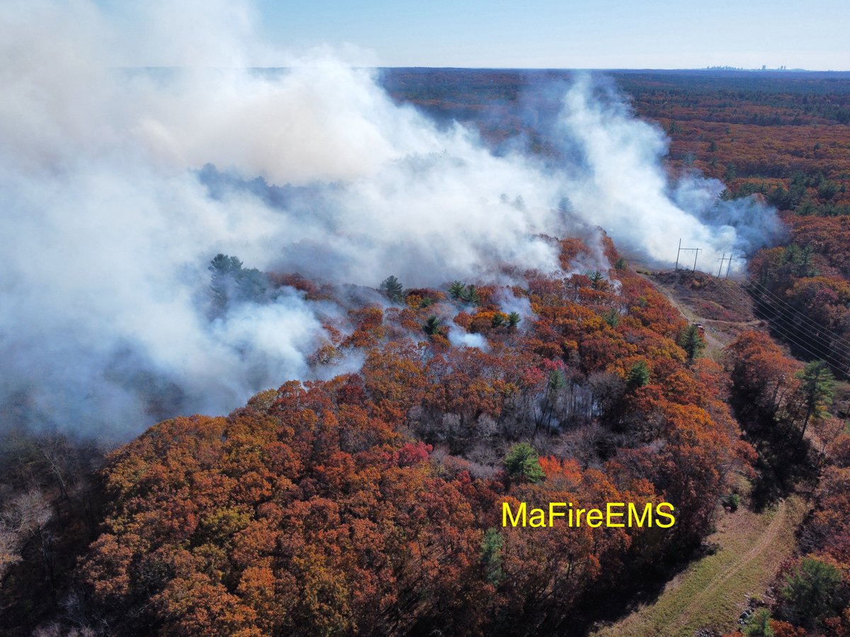 5th alarm of fire equivalent Middleton Ma, extensive brush fire Upton Hills Lane