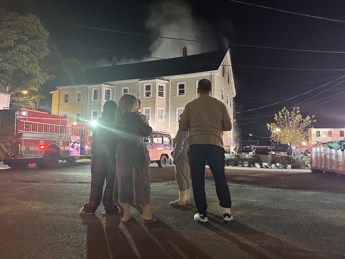 At least 40 people homeless after an apartment building fire in Peabody. Red Cross has been called