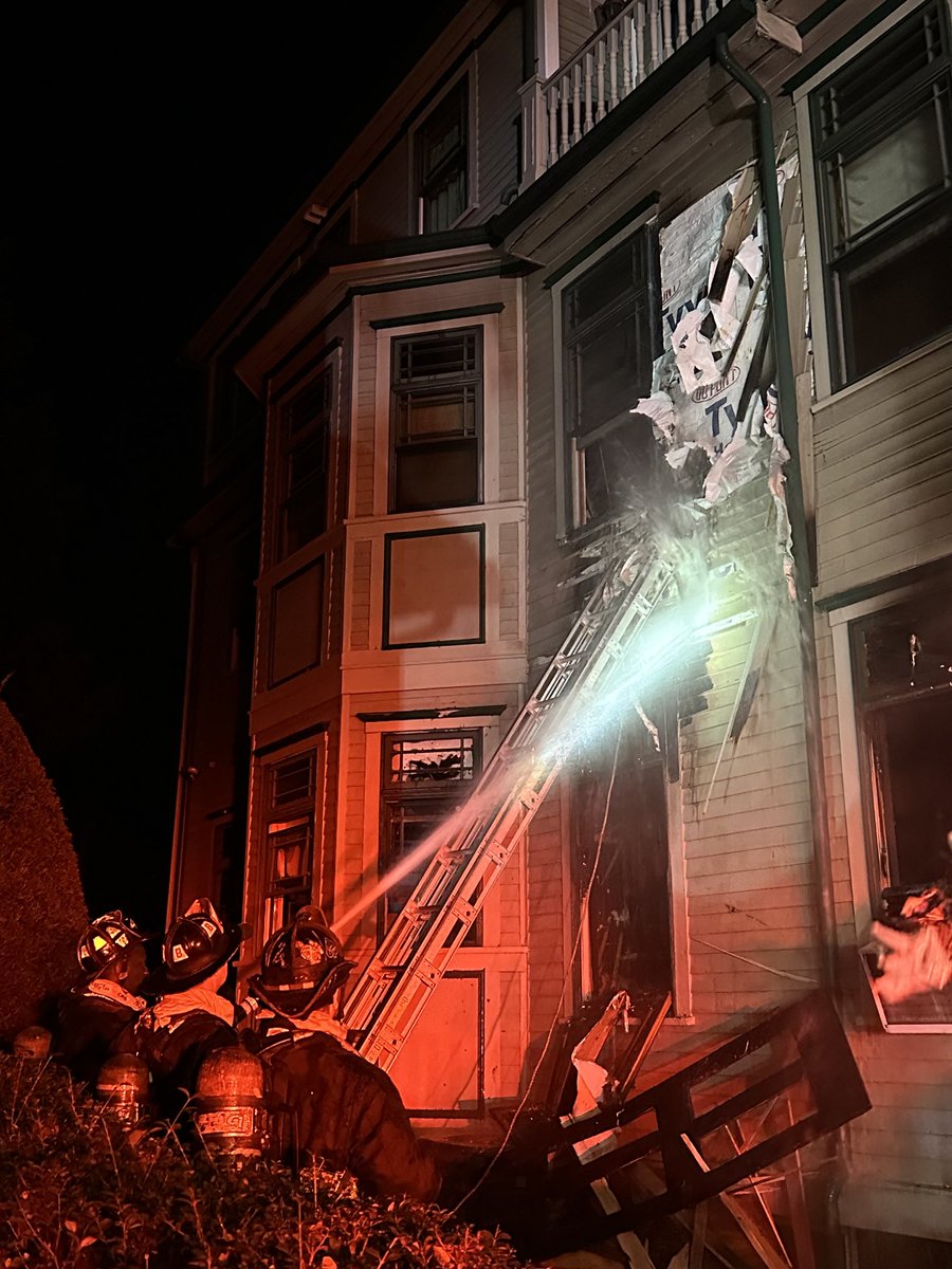 Companies were able to quickly stop the fire from spreading to the 2nd floor  with an aggressive attack from the interior and using ground ladders