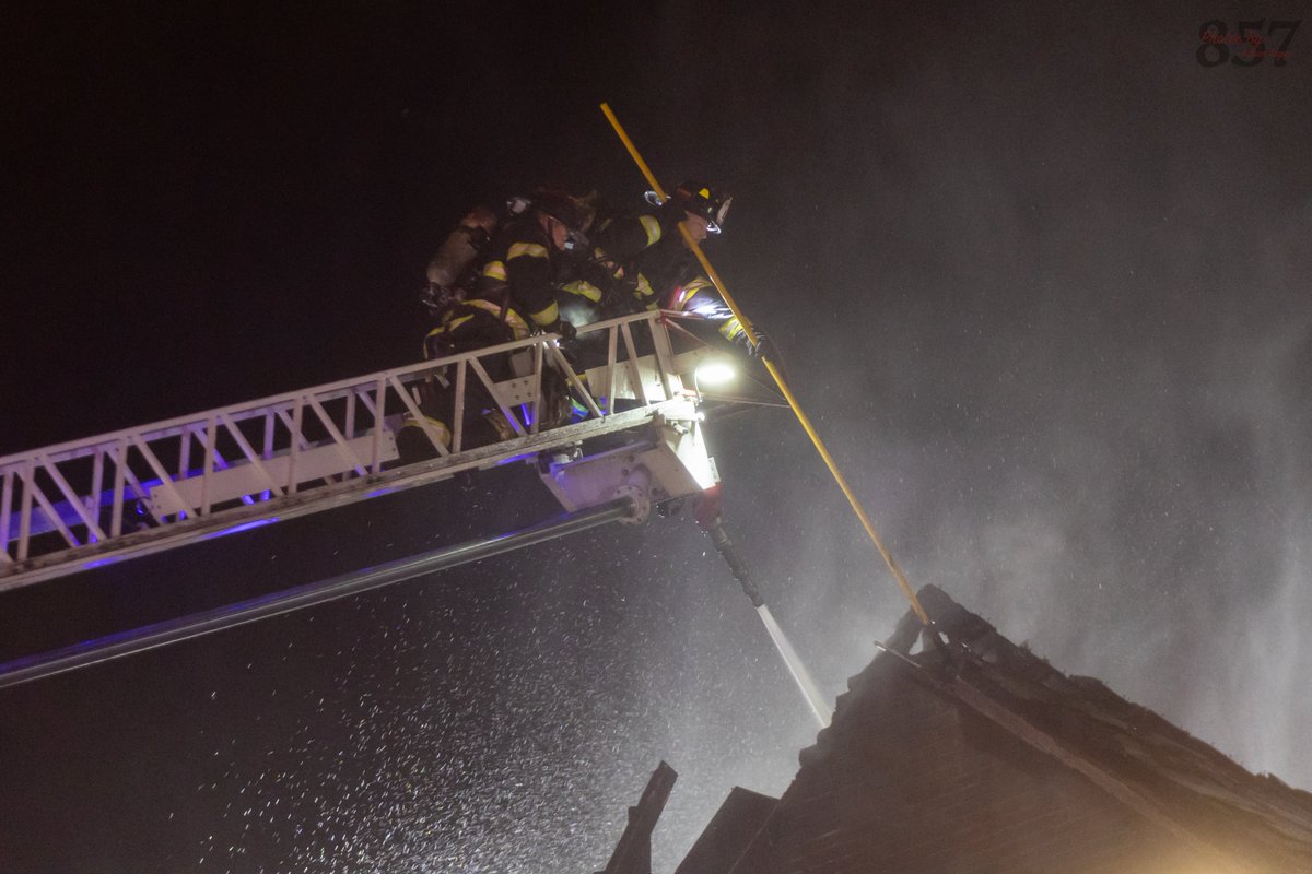 Firefighters in Brockton used several ladder pipes and monitors to battle a 3-alarm blaze that tore through a 4 story mixed-use building, Saturday evening. Shortly into the operation, a significant portion of the interior and rear of the building collapsed