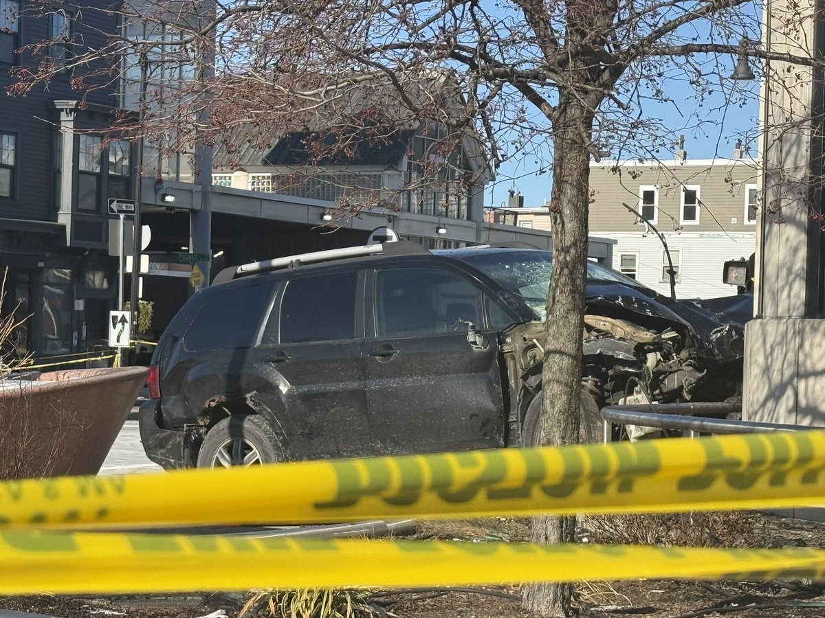 Investigators are still on scene of a deadly crash on Dorchester Ave in S. Bos. Police say the car hit & killed a male pedestrian then crashed into Small Victories bar. Intersection is closed off 2 cars still. No word on when it’ll reopen or when vehicle will be removed from biz