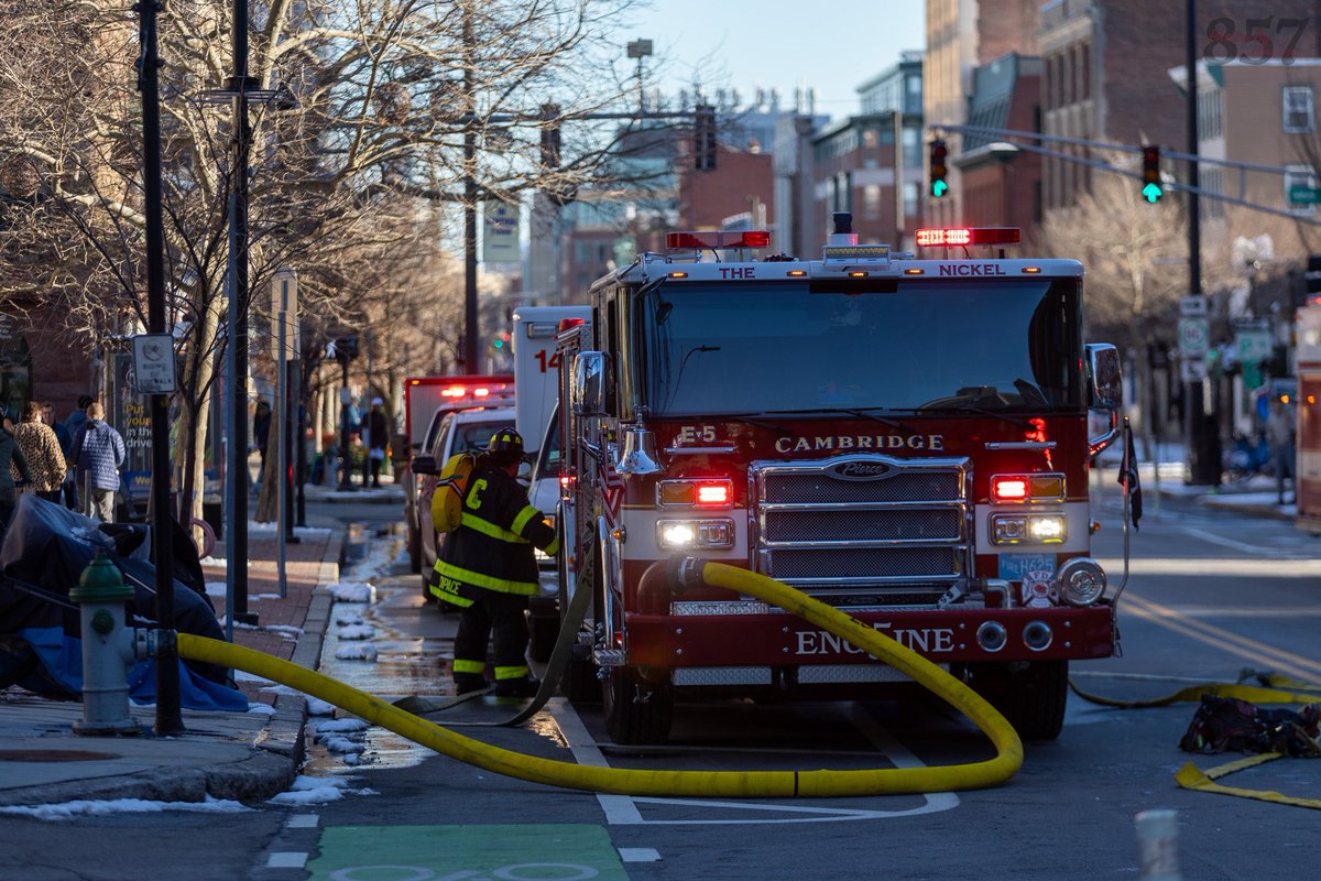 Cambridge Firefighters extinguished a mattress fire on the 4th floor of the Central Square YMCA on Mass Ave this afternoon