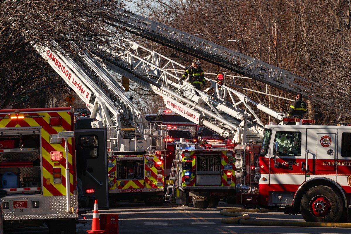 To this Cambridge Fire. The heavy fire condition has been knocked down. No injuries at this time