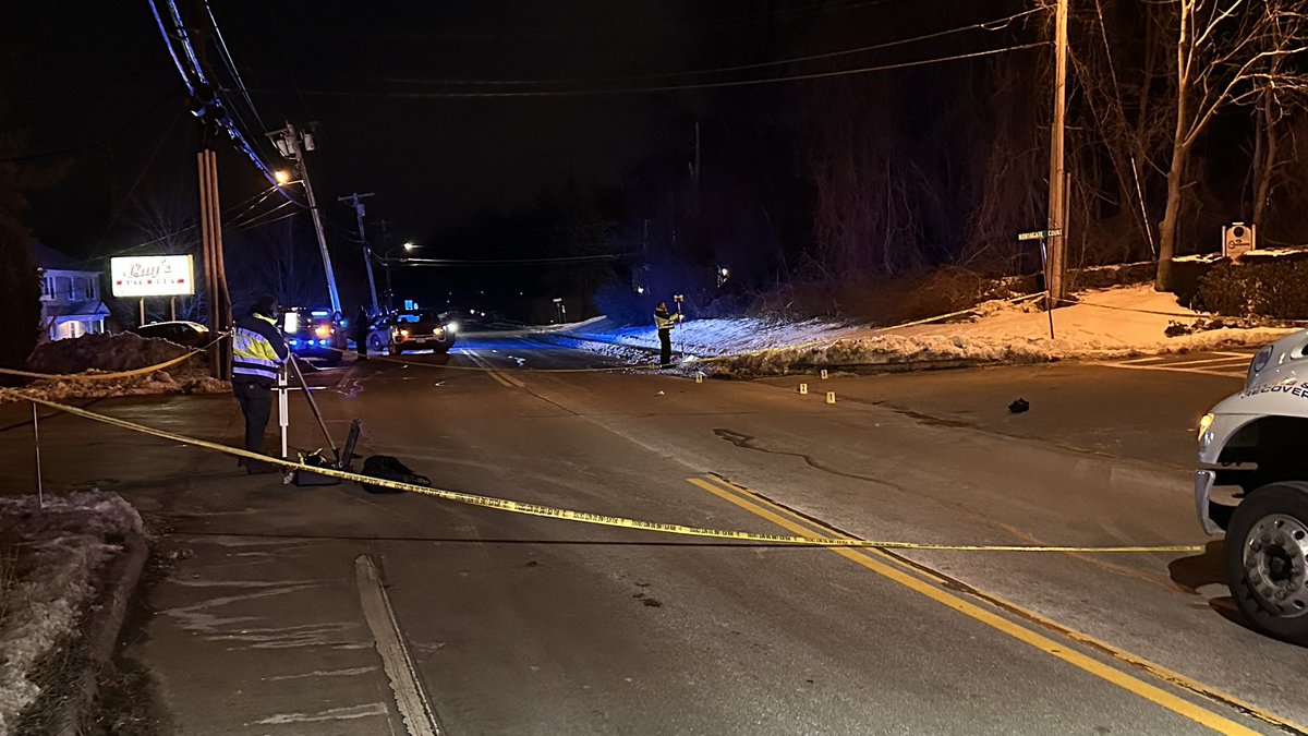 On scene Grafton, fatal pedestrian struck near the Reunion Pub on Worcester St. Photo recon and crime scene on scene