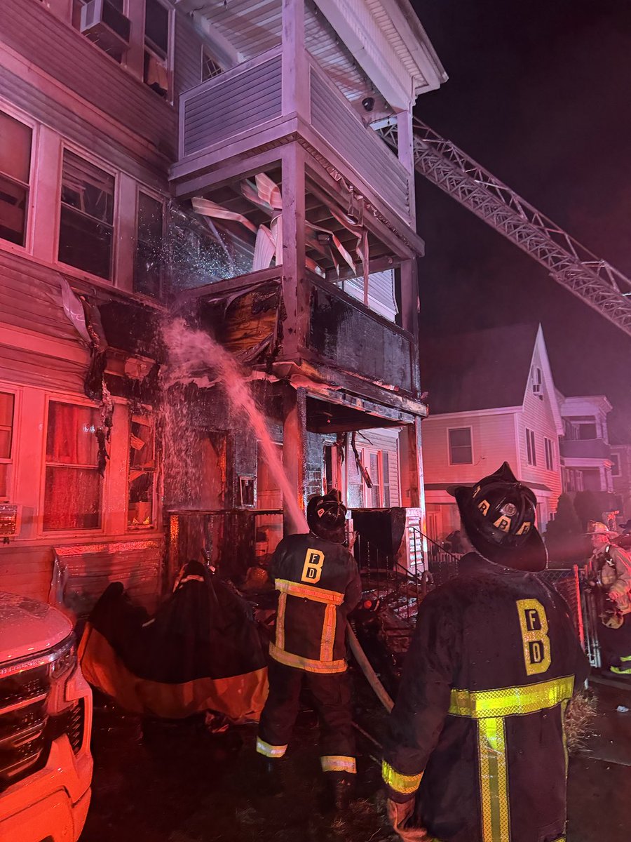 Heavy fire on the 1st & 2nd floor porches of 59 Goodale Rd Mattapan. A 2nd alarm was immediately ordered. Firefighters were able to quickly contain and extinguish the fire