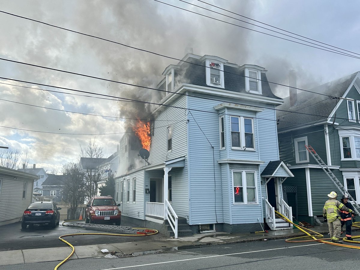 Gloucester 3 alarms on Washington Street around noon today. The residence all got out safely. No injuries I know of