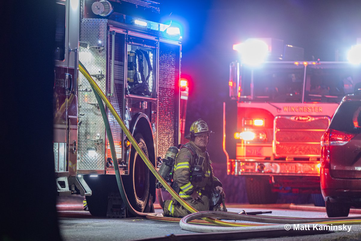 Crews in Winchester battling a 2-alarm fire overnight. 