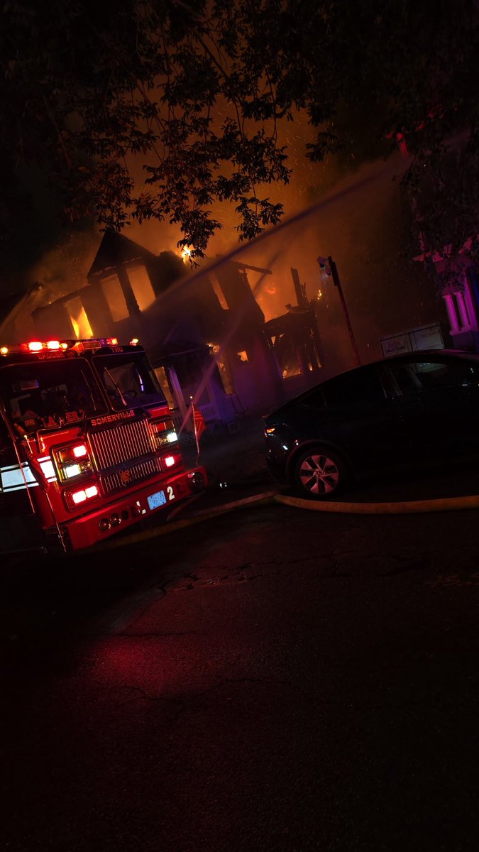 3rd alarm Somerville Ma, fire scene  