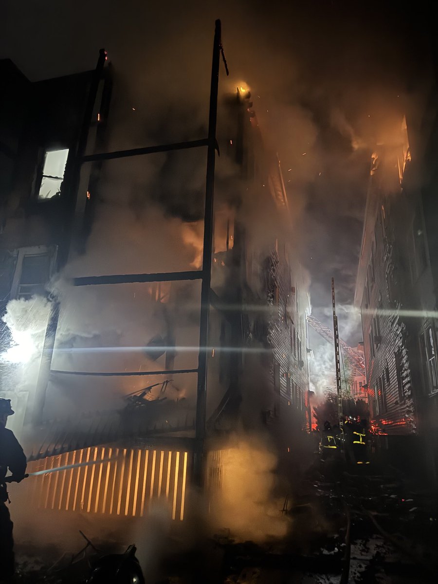 All firefighters have been ordered to stay off of the rear porches on 378 Centre st . They have collapsed