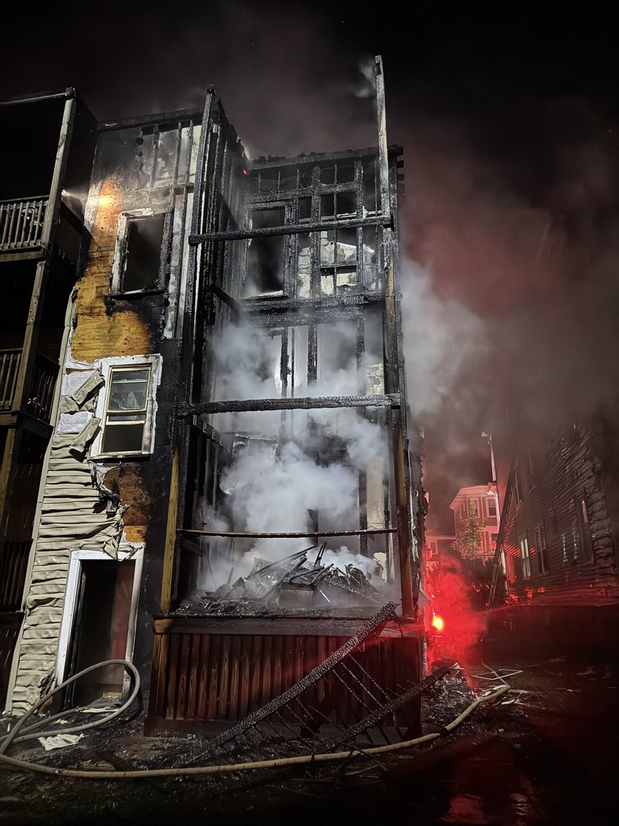 All firefighters have been ordered to stay off of the rear porches on 378 Centre st . They have collapsed
