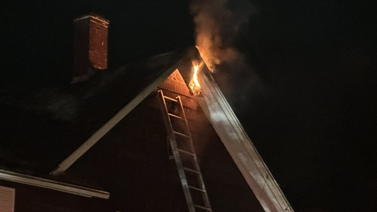Uxbridge, working fire on Hazel St. Fire in the walls on all floors with extension to the attic. Fire is k/d, companies overhauling
