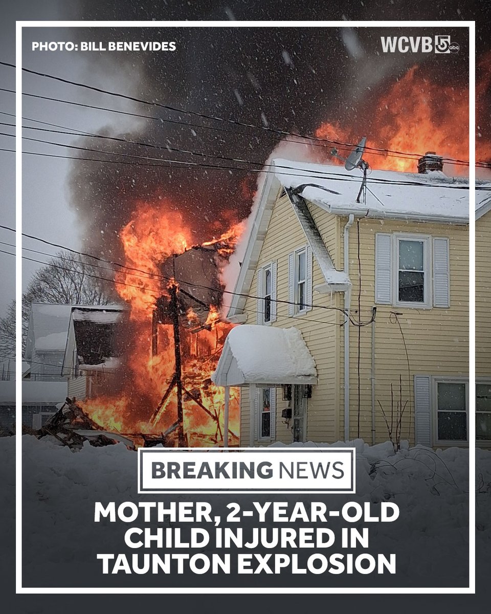 A mother and young child were injured by the explosion and fire that destroyed a Taunton home, according to the latest information from the fire chief. s:  fire explosion Massachusetts