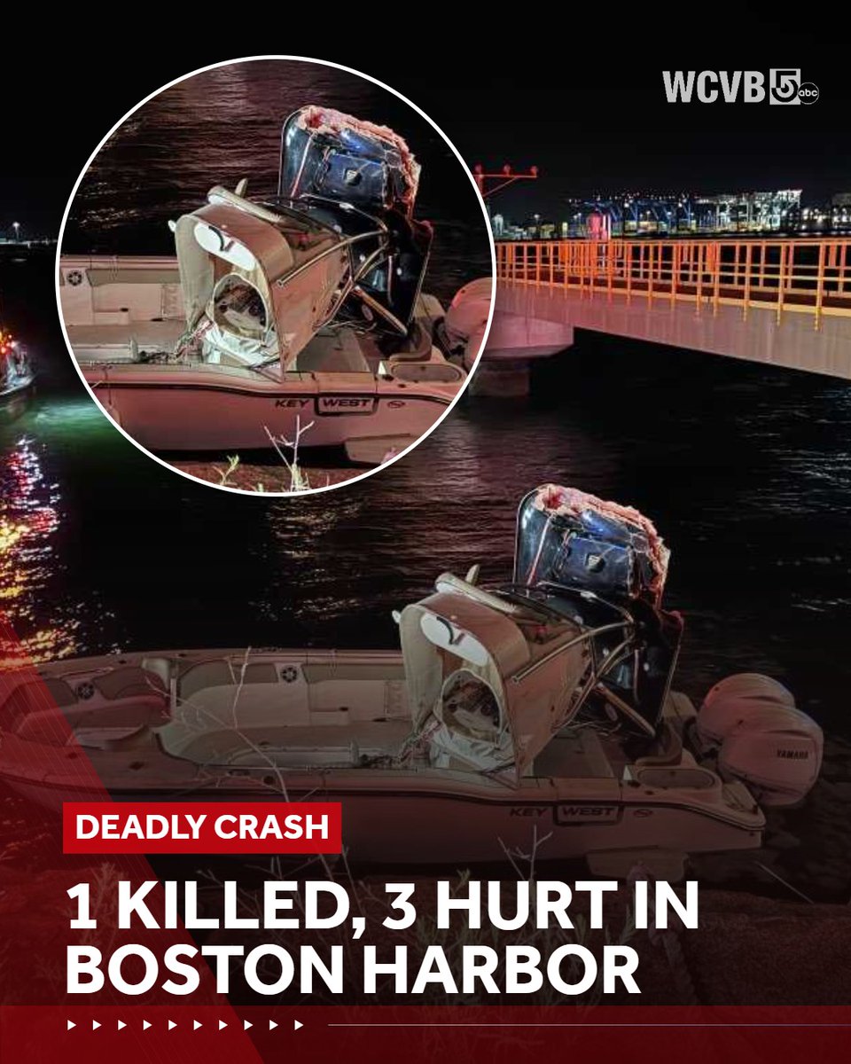 A boat struck a pier off Logan Airport overnight. One woman was killed and three people were injured in the incident, which is now under investigation